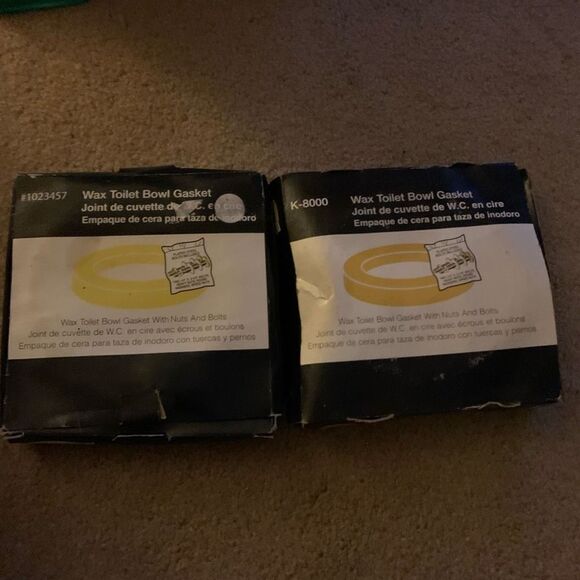 2 Kohler Wax Toilet Bowl Gaskets -New No Hardware - Picture 4 of 4